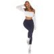 Pantaloni dama skinny, mulati, bleumarin navy, cu talia inalta, Berennis 6 - jojofashion.ro