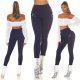 Pantaloni dama skinny, mulati, bleumarin navy, cu talia inalta, Berennis 9 - jojofashion.ro