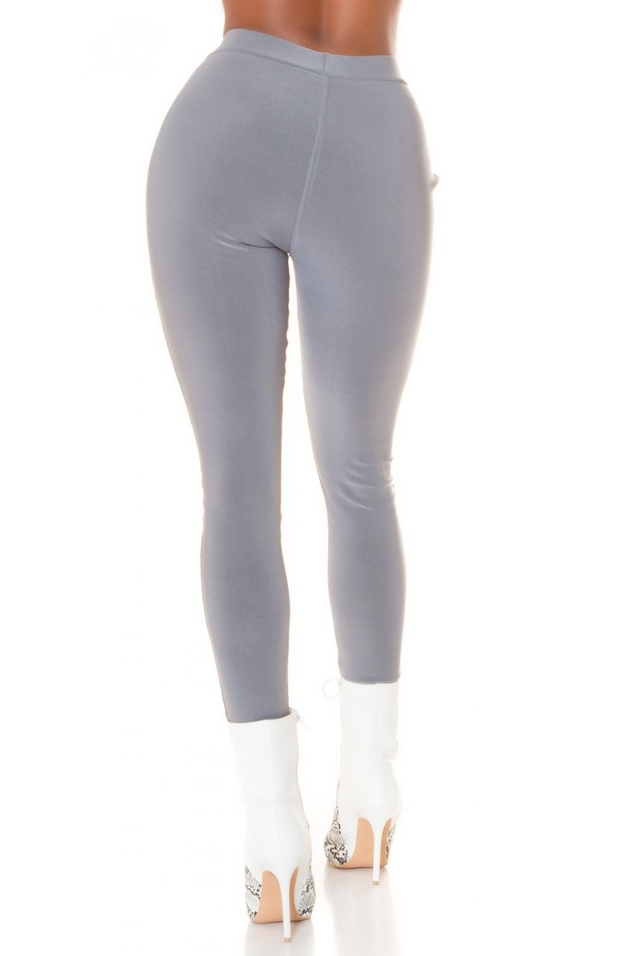 Pantaloni dama skinny, mulati, gri, cu talia inalta, Berennis Pantaloni dama skinny, mulati, gri, cu talia inalta, Berennis 2 - jojofashion.ro