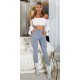 Pantaloni dama skinny, mulati, gri, cu talia inalta, Berennis Pantaloni dama skinny, mulati, gri, cu talia inalta, Berennis 4 - jojofashion.ro