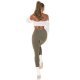 Pantaloni dama skinny, mulati, kaki, cu talia inalta, Berennis Pantaloni dama skinny, mulati, kaki, cu talia inalta, Berennis 7 - jojofashion.ro