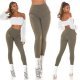 Pantaloni dama skinny, mulati, kaki, cu talia inalta, Berennis Pantaloni dama skinny, mulati, kaki, cu talia inalta, Berennis 8 - jojofashion.ro