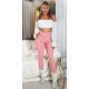 Pantaloni dama skinny, mulati, roz, cu talia inalta, Berennis Pantaloni dama skinny, mulati, roz, cu talia inalta, Berennis 4 - jojofashion.ro
