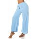 Pantaloni dama eleganti de vara, evazati, baby blue, cu talia inalta,  Ananda 2 - jojofashion.ro
