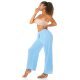 Pantaloni dama eleganti de vara, evazati, baby blue, cu talia inalta,  Ananda 4 - jojofashion.ro