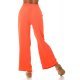 Pantaloni dama eleganti de vara, evazati, corai, cu talia inalta, Ananda 3 - jojofashion.ro