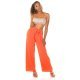 Pantaloni dama eleganti de vara, evazati, corai, cu talia inalta, Ananda 4 - jojofashion.ro