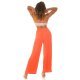 Pantaloni dama eleganti de vara, evazati, corai, cu talia inalta, Ananda 5 - jojofashion.ro