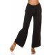 Pantaloni dama eleganti de vara, evazati, negri, cu talia inalta, Ananda 2 - jojofashion.ro