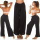 Pantaloni dama eleganti de vara, evazati, negri, cu talia inalta, Ananda 6 - jojofashion.ro