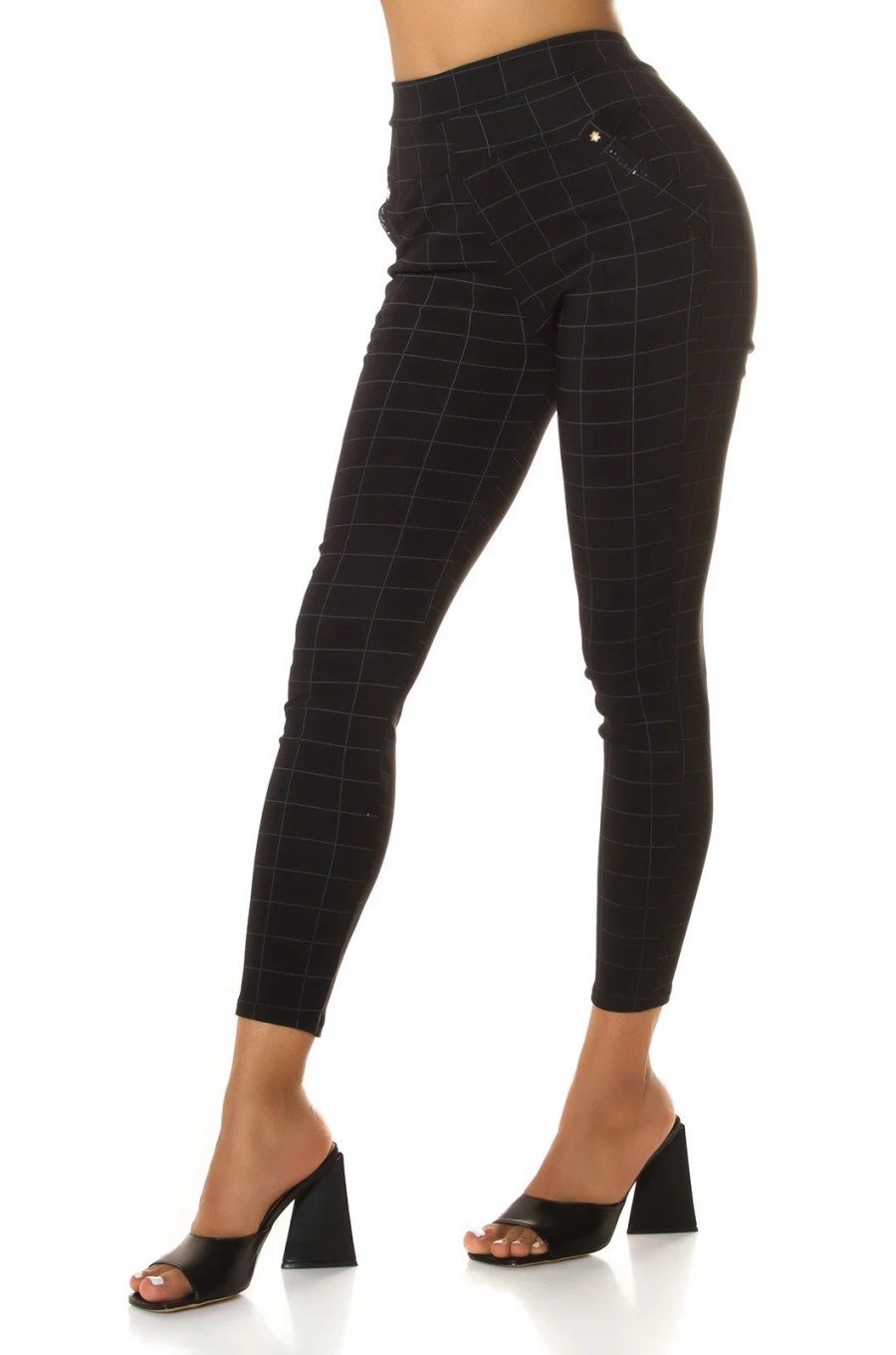 Pantaloni eleganti dama mulati negri in carouri Dizara Pantaloni eleganti dama mulati negri in carouri Dizara 3 - jojofashion.ro