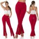Pantaloni dama eleganti evazati rosii Verona Pantaloni dama eleganti evazati rosii Verona 6 - jojofashion.ro