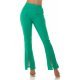 Pantaloni dama eleganti evazati verzi Verona Pantaloni dama eleganti evazati verzi Verona 2 - jojofashion.ro