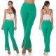 Pantaloni dama eleganti evazati verzi Verona Pantaloni dama eleganti evazati verzi Verona 6 - jojofashion.ro