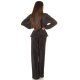 Tinuta din doua piese, neagra, pantaloni evazati si bluza petrecuta, Milestiba 4 - jojofashion.ro