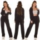 Set pantaloni evazati si camasa, oversize, negru, Reyhan Set pantaloni evazati si camasa, oversize, negru, Reyhan 9 - jojofashion.ro
