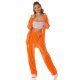 Set pantaloni evazati si camasa, oversize, orange, Reyhan Set pantaloni evazati si camasa, oversize, orange, Reyhan 4 - jojofashion.ro