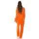 Set pantaloni evazati si camasa, oversize, orange, Reyhan Set pantaloni evazati si camasa, oversize, orange, Reyhan 7 - jojofashion.ro