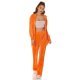 Set pantaloni evazati si camasa, oversize, orange, Reyhan Set pantaloni evazati si camasa, oversize, orange, Reyhan 8 - jojofashion.ro