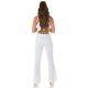 Set pantaloni evazati si top alb Kosette Set pantaloni evazati si top alb Kosette 6 - jojofashion.ro
