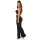 Set pantaloni evazati si top negru Kosette Set pantaloni evazati si top negru Kosette 3 - jojofashion.ro