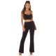 Set pantaloni evazati si top negru Kosette Set pantaloni evazati si top negru Kosette 4 - jojofashion.ro