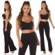 Set pantaloni evazati si top negru Kosette Set pantaloni evazati si top negru Kosette 6 - jojofashion.ro