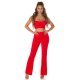 Set pantaloni evazati si top rosu Kosette Set pantaloni evazati si top rosu Kosette 2 - jojofashion.ro