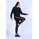 Trening dama XXL, negru cu dungi animal print Tammy 4 - jojofashion.ro
