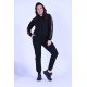 Trening dama XXL, negru cu dungi animal print Tammy 2 - jojofashion.ro