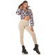 Pantaloni dama sport bej, din bumbac, cu talia inalta, Itana 7 - jojofashion.ro