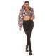 Pantaloni dama sport negri, din bumbac, cu talia inalta, Itana 4 - jojofashion.ro