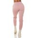 Pantaloni dama sport roz, din bumbac, cu talia inalta, Itana 3 - jojofashion.ro