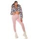 Pantaloni dama sport roz, din bumbac, cu talia inalta, Itana 7 - jojofashion.ro