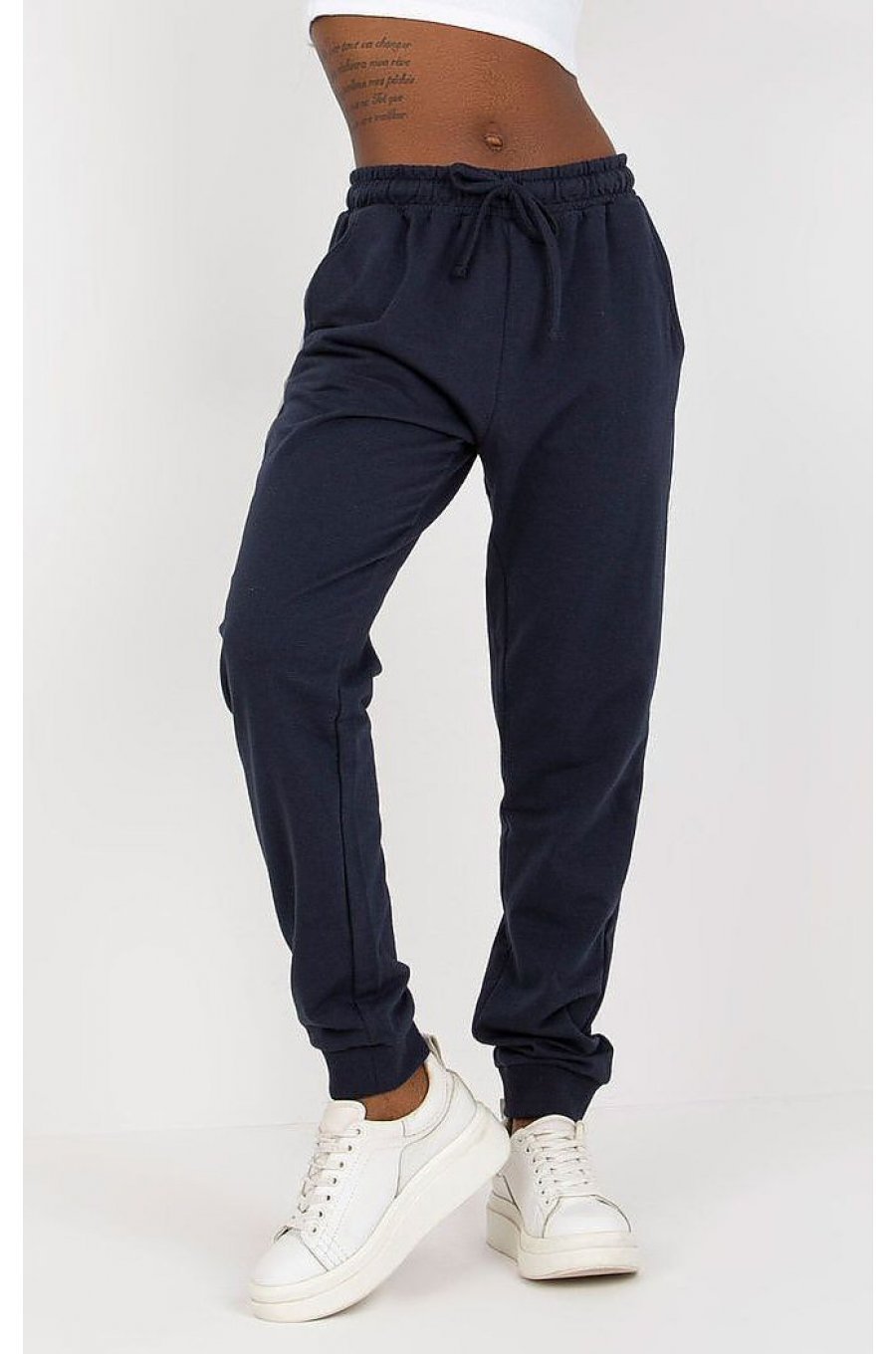 Pantaloni dama trening, bleumarin, din bumbac, Malinda Pantaloni dama trening, bleumarin, din bumbac, Malinda 1 - jojofashion.ro