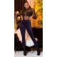 Pantaloni dama trening din catifea bleumarin, jogger, mulati, Violette 5 - jojofashion.ro