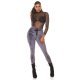 Pantaloni dama trening din catifea gri, jogger, mulati, Violette 6 - jojofashion.ro