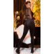 Pantaloni dama trening din catifea, negri, jogger, mulati, Violette 5 - jojofashion.ro