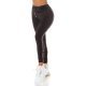 Pantaloni dama trening, negri, din catifea, cu dunga alba, Meribeth 3 - jojofashion.ro
