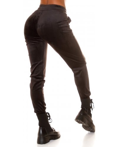 Pantaloni trening dama, Pantaloni dama trening, negri, plusati, jogger, Jill - jojofashion.ro