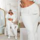 Pantaloni de trening dama, flausati, albi, jogger, Talya Pantaloni de trening dama, flausati, albi, jogger, Talya 6 - jojofashion.ro