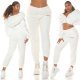 Pantaloni de trening dama, flausati, albi, jogger, Talya Pantaloni de trening dama, flausati, albi, jogger, Talya 7 - jojofashion.ro