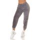 Pantaloni de trening dama, flausati, gri, jogger, Talya Pantaloni de trening dama, flausati, gri, jogger, Talya 2 - jojofashion.ro