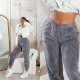Pantaloni de trening dama, flausati, gri, jogger, Talya Pantaloni de trening dama, flausati, gri, jogger, Talya 6 - jojofashion.ro