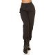 Pantaloni trening dama, casual, negri, cu talia inalta, jogger, Sevinc 2 - jojofashion.ro