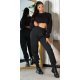 Pantaloni trening dama, casual, negri, cu talia inalta, jogger, Sevinc 5 - jojofashion.ro