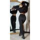 Pantaloni trening dama, casual, negri, cu talia inalta, jogger, Sevinc 6 - jojofashion.ro