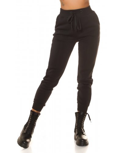 Pantaloni trening dama, negri, cu talia inalta, jogger, Toulin Treninguri dama, Pantaloni trening dama, negri, cu talia inalta, jogger, Toulin - jojofashion.ro