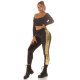 Pantaloni trening dama termici, negri, din catifea, cu dunga aurie, Vogue Pantaloni trening dama termici, negri, din catifea, cu dunga aurie, Vogue 6 - jojofashion.ro