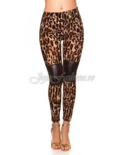 Colanti animal print leopard Gizem Colanti dama, Colanti animal print leopard Gizem - jojofashion.ro